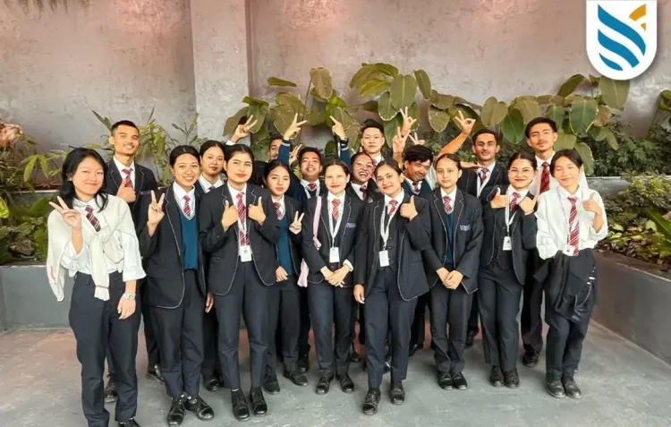 Students at Orchidarium, Gangtok, for experiential learning on Urban Tourism