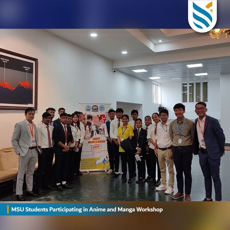 BCA students for a dynamic workshop on manga creation at Chintan Bhawan, Gangtok